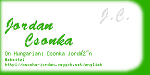 jordan csonka business card